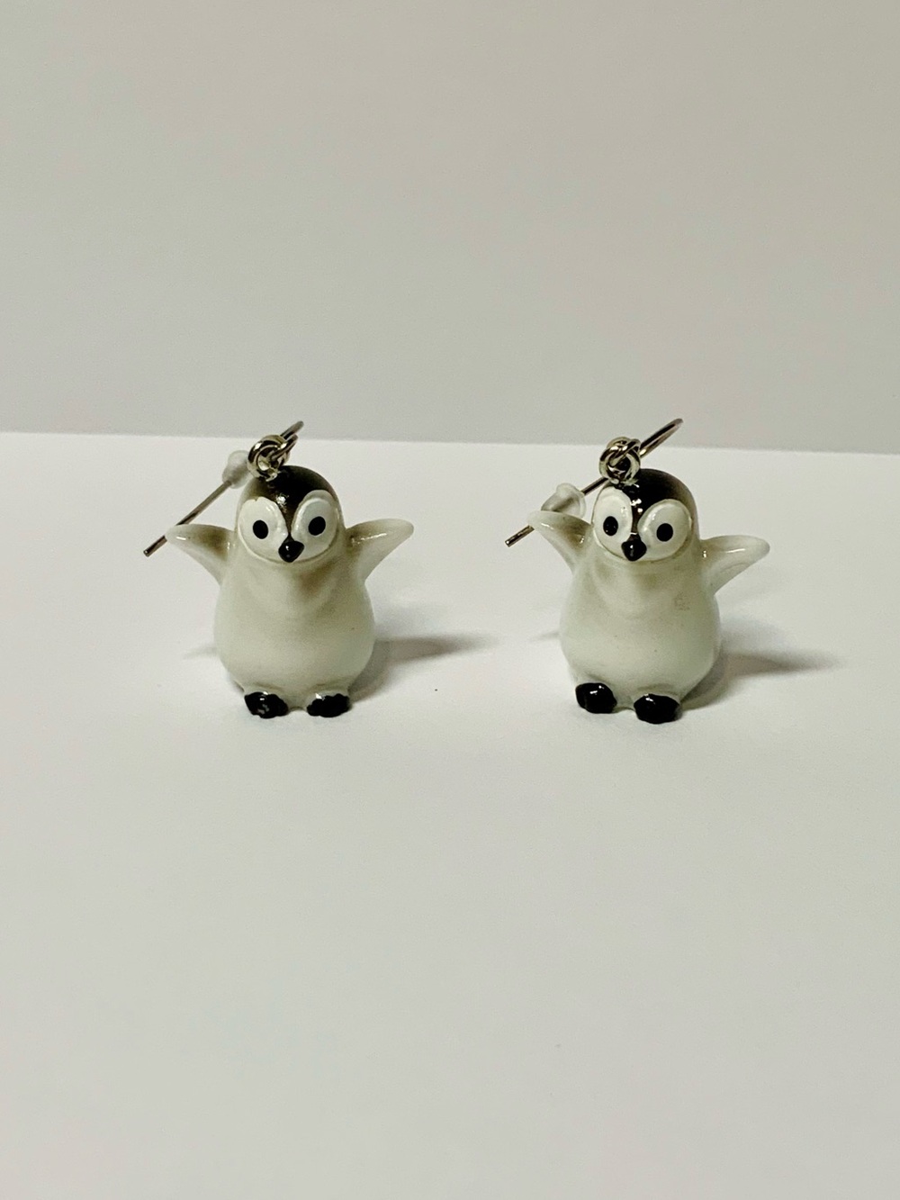 Cute White Penguin Earrings